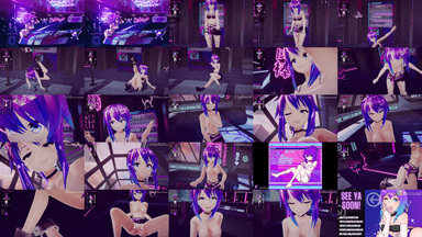 A composite image showing several frames from the source video