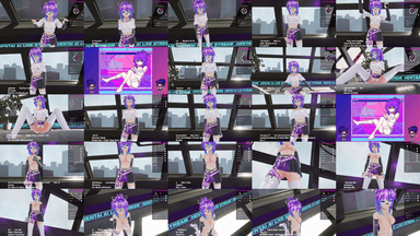 A composite image showing several frames from the source video