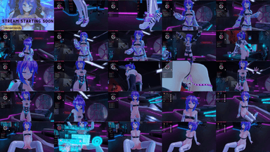 A composite image showing several frames from the source video