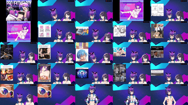 A composite image showing several frames from the source video