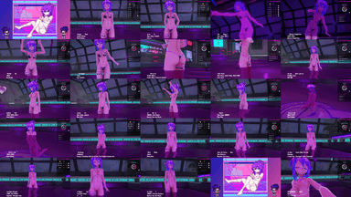 A composite image showing several frames from the source video