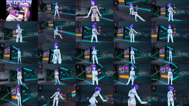 A composite image showing several frames from the source video