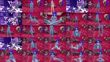 A composite image showing several frames from the source video