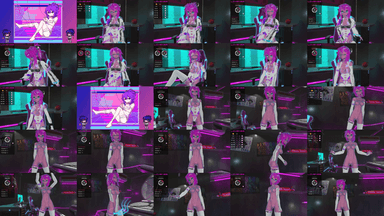 A composite image showing several frames from the source video