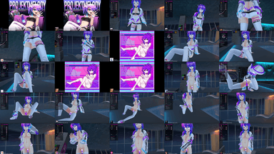 A composite image showing several frames from the source video