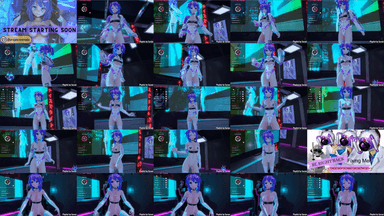 A composite image showing several frames from the source video