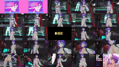 A composite image showing several frames from the source video