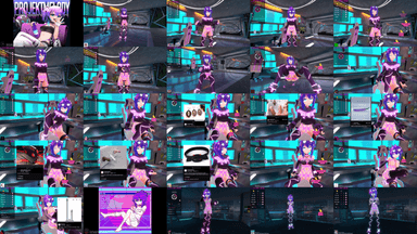 A composite image showing several frames from the source video