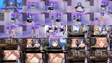 A composite image showing several frames from the source video